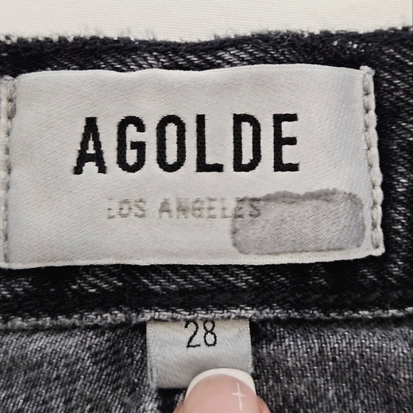 AGOLDE Minka Wide Leg Cargo Jeans in Distressed Black Size 28 - Picture 7 of 16